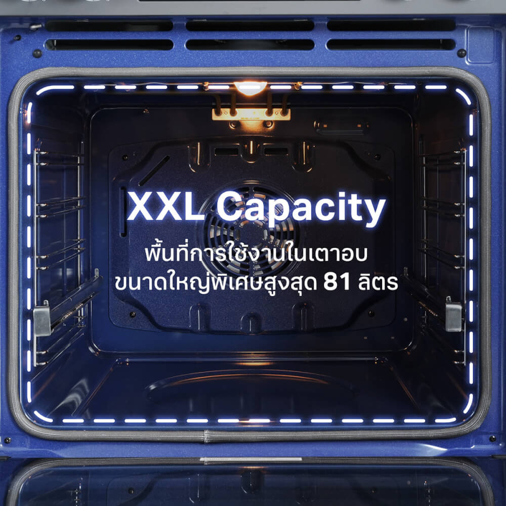 เตาแก๊สพร้อมเตาอบตั้งพื้น EVE รุ่น ORLY MATT สี GRAPHITE ขนาด 60 เซนติเมตร